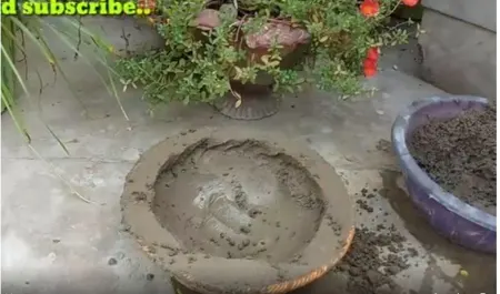 ساخت گلدان سیمانی,آموزش ساخت گلدان بتنی