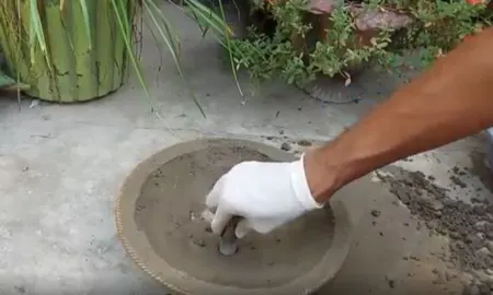 ساخت گلدان سیمانی,آموزش ساخت گلدان بتنی
