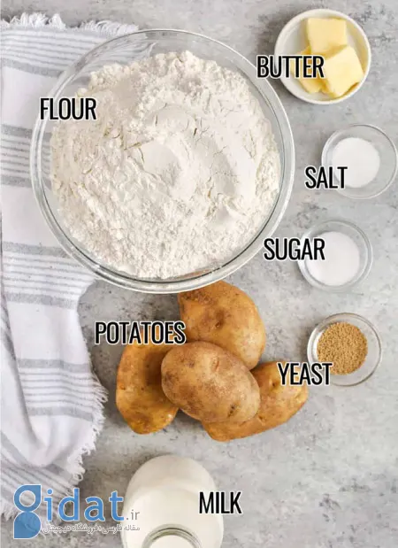 طرز درست کردن نان سیب زمینی