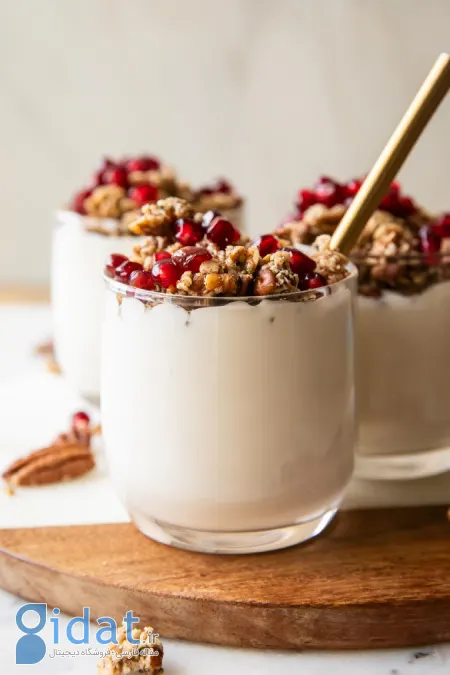 روش درست کردن پودینگ انار و گردوی پکان