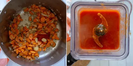 نحوه درست کردن سوپ گوجه فرنگی و هویج