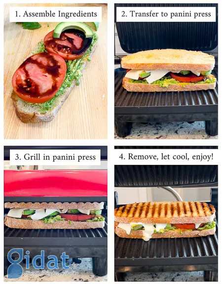 مواد لازم برای پخت پانینی کاپرزه گیاهی