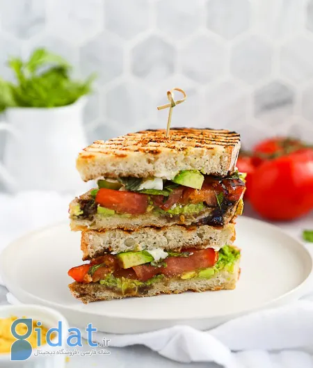 مراحل درست کردن پانینی کاپرزه گیاهی