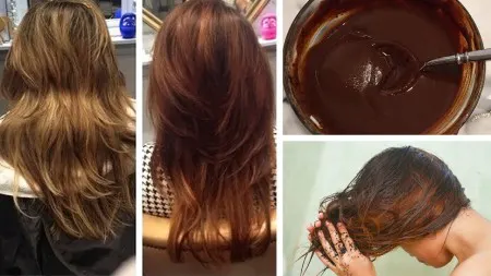 مراحل رنگ کردن مو با قهوه و اکسیدان