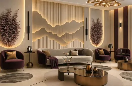 دیوارپوش‌های خلاقانه برای اتاق نشیمن