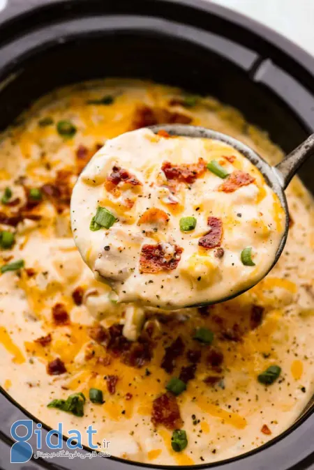 طرز تهیه سوپ سیب زمینی سرخ کرده در زودپز