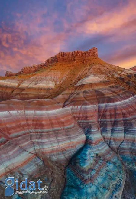 عکس کوه‌های رنگین کمانی در یوتا