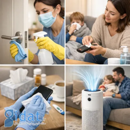 نقش نظافت در هوا از آنفولانزا, کاهش انتقال سرماخوردگی در خانه