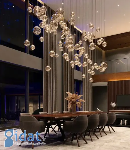لوسترهای شیک و مدرن برای سقف های بلند