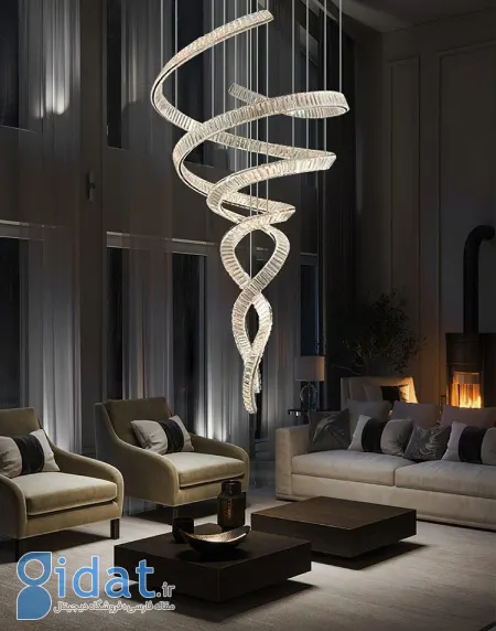 لوسترهای مدرن و شیک برای سقف های بلند
