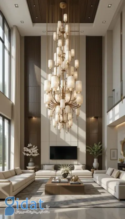 نمونه هایی از لوسترهای مدرن برای سقف های بلند