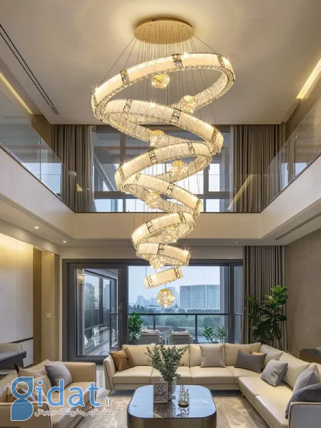 لوسترهای مدرن برای سقف‌های بلند