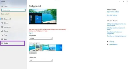 انتقال Taskbar به مانیتور دیگر, تنظیمات Multiple Displays ویندوز ۱۵