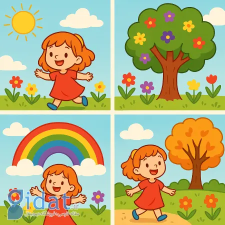 شعر زیبای کودکانه در مورد دنیای رنگ ها