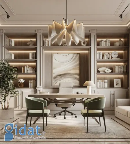 دکوراسیون اتاق مدیریت به سبک کلاسیک