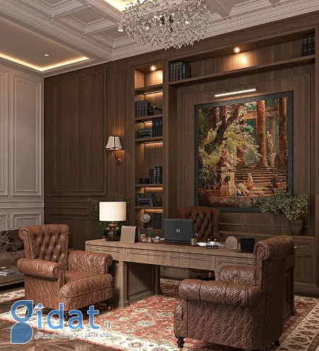 چیدمان و دکوراسیون اتاق مدیریت به سبک کلاسیک