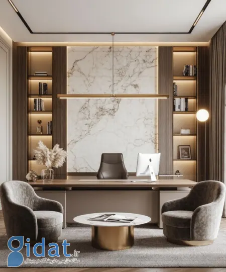 چیدمان و دکوراسیون اتاق مدیریت به سبک کلاسیک