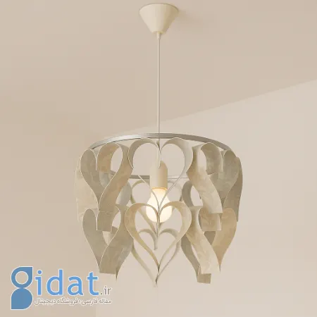 ساخت لوستر با کاغذ دیواری,لوستر کاغذی دست‌ساز