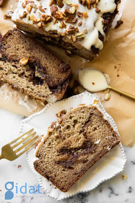 مواد لازم برای درست کردن نان موز و دارچین