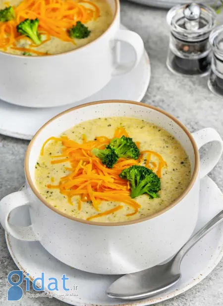 طرز تهیه سوپ چدار کلم بروکلی