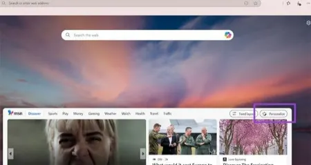 شخصی‌سازی Microsoft Edge, سفارشی‌سازی مرورگر اج