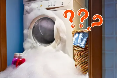 چرا ماشین لباسشویی کف می‌کند؟ دلایل اصلی + راه‌حل‌های فوری