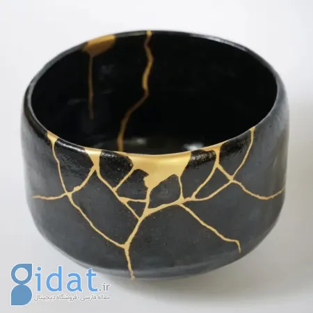 کینتسوگی ژاپنی, ترمیم سفال با طل