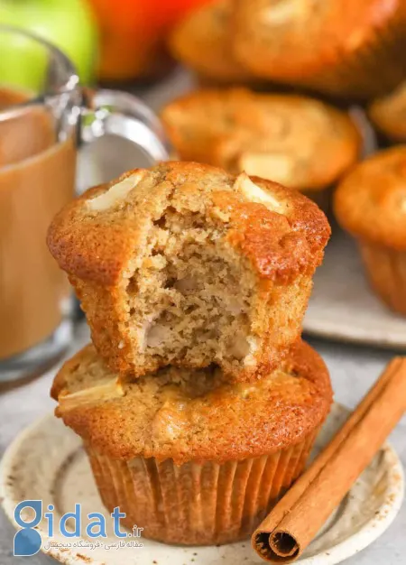 طرز تهیه مافین سیب دارچینی خوشمزه و آسان