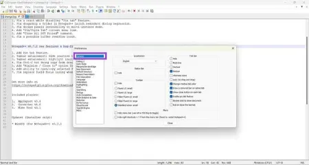 نحوه غیرفعال کردن Pin Tab در Notepad++, آموزش کار با زبانه‌های Notepad++