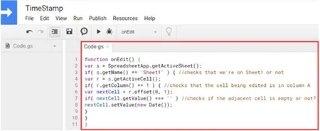 نحوه استفاده از مهر زمانی در Google Sheets, افزودن تاریخ در گوگل شیت, کد ایجاد خودکار تاریخ و زمان در گوگل شیت