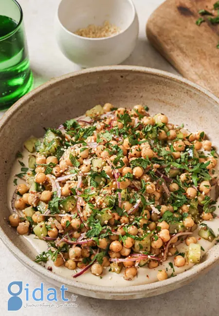 طرز تهیه سالاد نخود مدیترانه‌ای