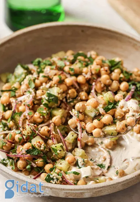 طرز تهیه سالاد نخود مدیترانه ای