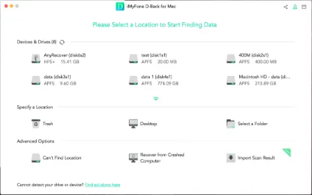 گرفتن اسکرین شات در مک, نرم افزار بازیابی اطلاعات مک