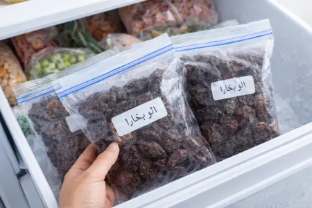 روش نگهداری آلو بخارا در فریزر, فریز کردن آلو تازه