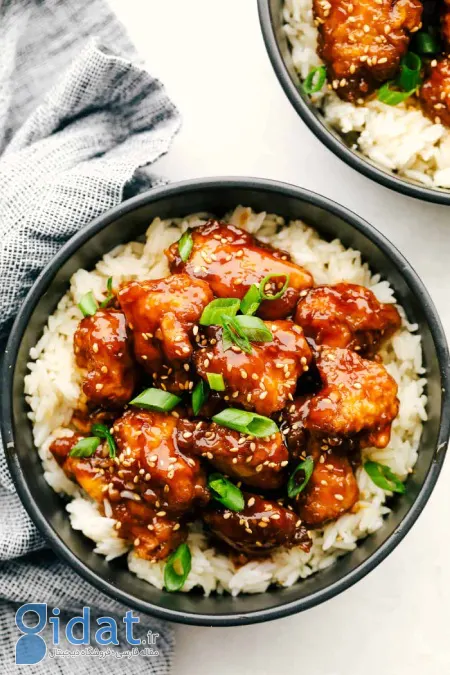 طرز تهیه مرغ خانگی با سس کنجد و عسل