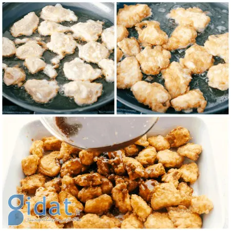 طرز درست کردن مرغ عسلی کنجدی