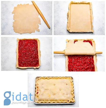 درست کردن پای گیلاس به صورت مرحله ای