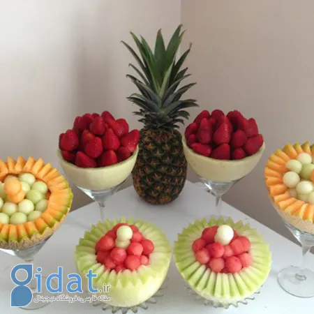 میوه آرایی با سیب,تزیین میوه آرایی,آموزش میوه آرایی با تصویر