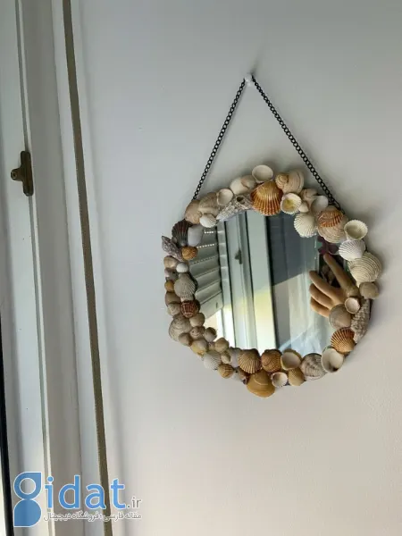 تزیین آینه با صدف,ایده تزیین آینه با صدف