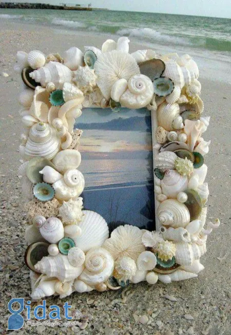 تزیین آینه با صدف,ایده تزیین آینه با صدف