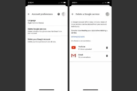 حذف حساب یوتیوب, حذف حساب یوتیوب در اندروید