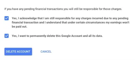 حذف حساب یوتیوب, حذف حساب یوتیوب در اندروید