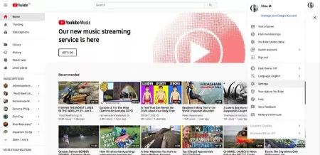 حذف حساب یوتیوب, حذف حساب یوتیوب در اندروید