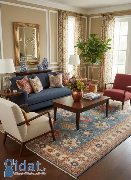چیدمان خانه با فرش های دستباف ایرانی