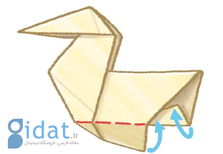 اردک کاغذی رنگی