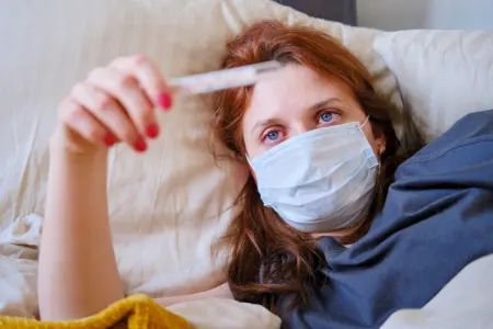 کرونای تیغی, گلودرد تیغی