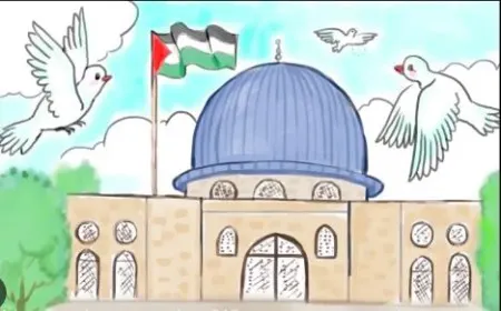 نقاشی درباره فلسطین، ساده و زیبا
