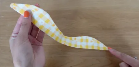 آموزش دوخت اسکرانی, آموزش دوخت کش موی پارچه‌ای