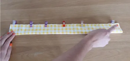 آموزش دوخت اسکرانی, آموزش دوخت کش موی پارچه‌ای