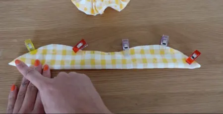 آموزش دوخت اسکرانی, آموزش دوخت کش موی پارچه‌ای